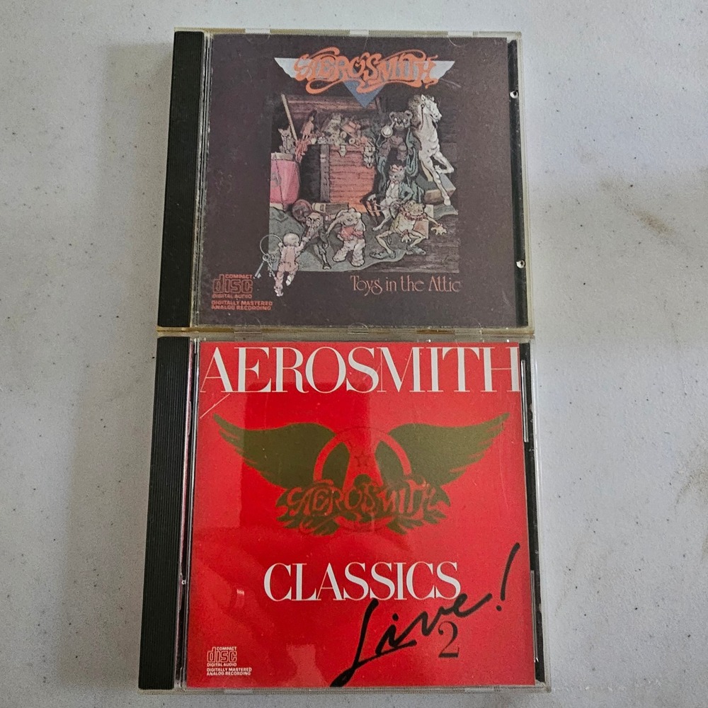 Aerosmith CD Lot Toys in the Attic & Classics Live 2 Columbia Records Rock